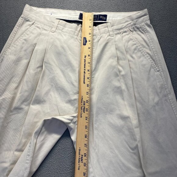 Army Navy Mens Dress Pants Size 36X30 ,100% Cotton Pleated - Picture 5 of 10